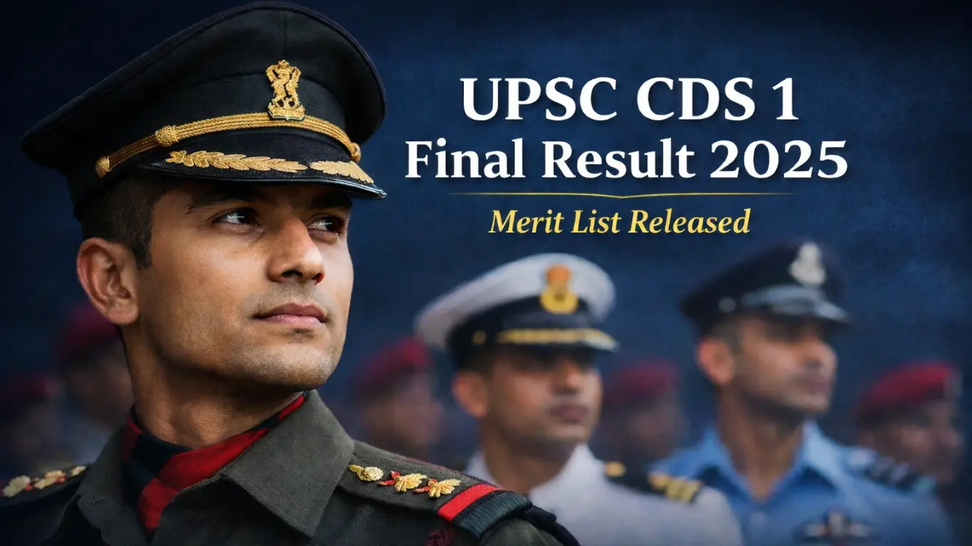 UPSC CDS 1 Final Result 2025 Declared – Merit List PDF Download Link