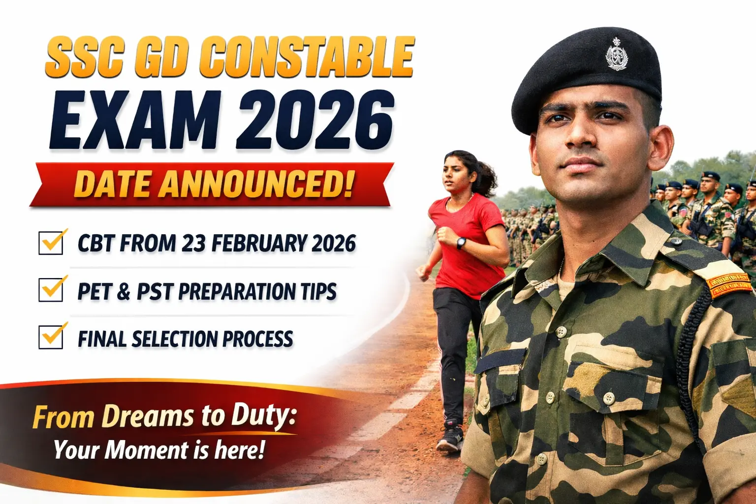 SSC GD Constable Exam Date 2026